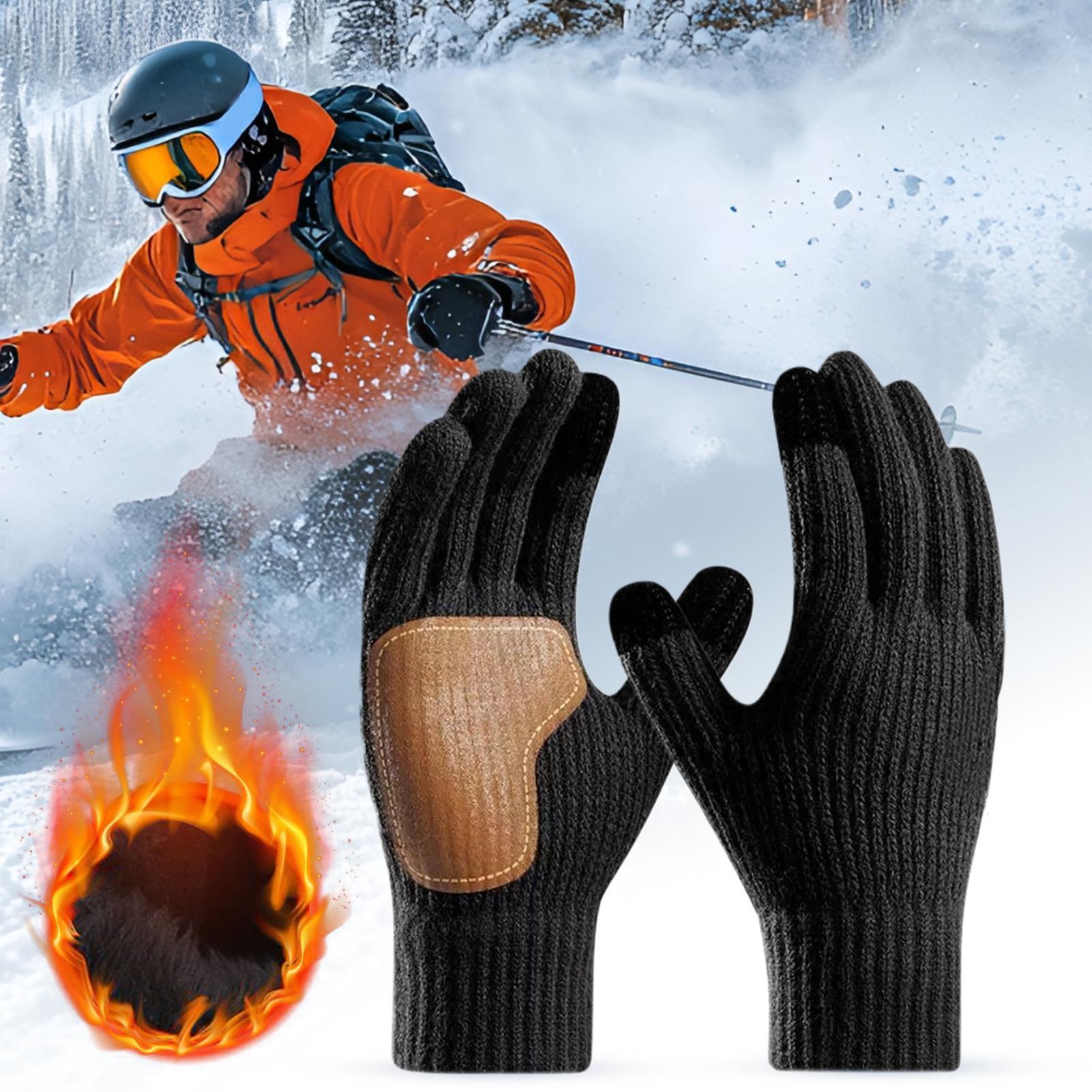 Running Gear Cold Weather - Guantes calefactables USB con pantalla táctil,