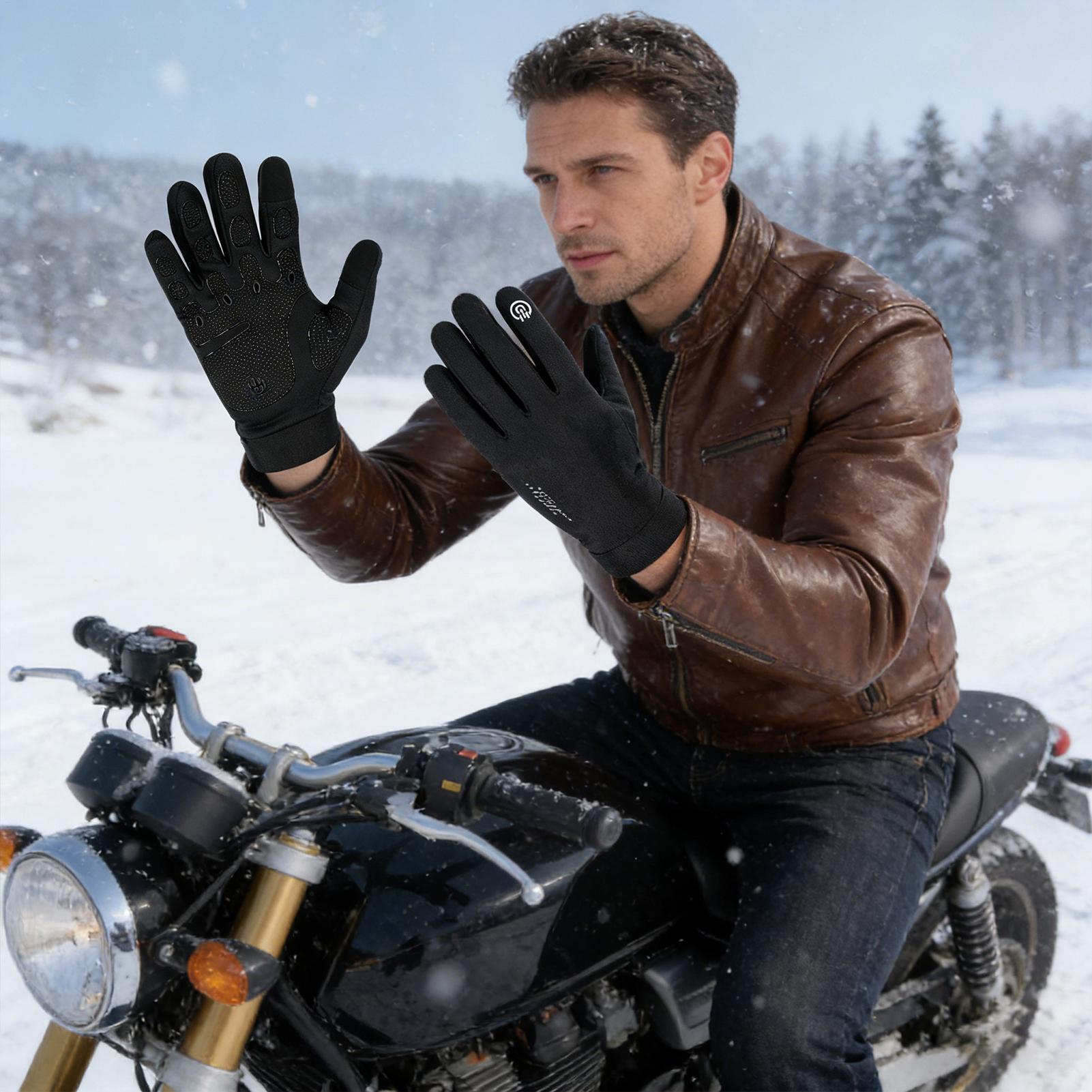 Running Gear Cold Weather - Guantes de ciclismo de invierno con