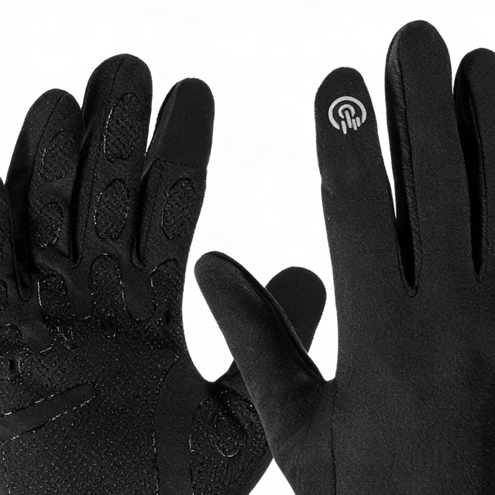Running Gear Cold Weather - Guantes cálidos para ciclismo, dedo completo,